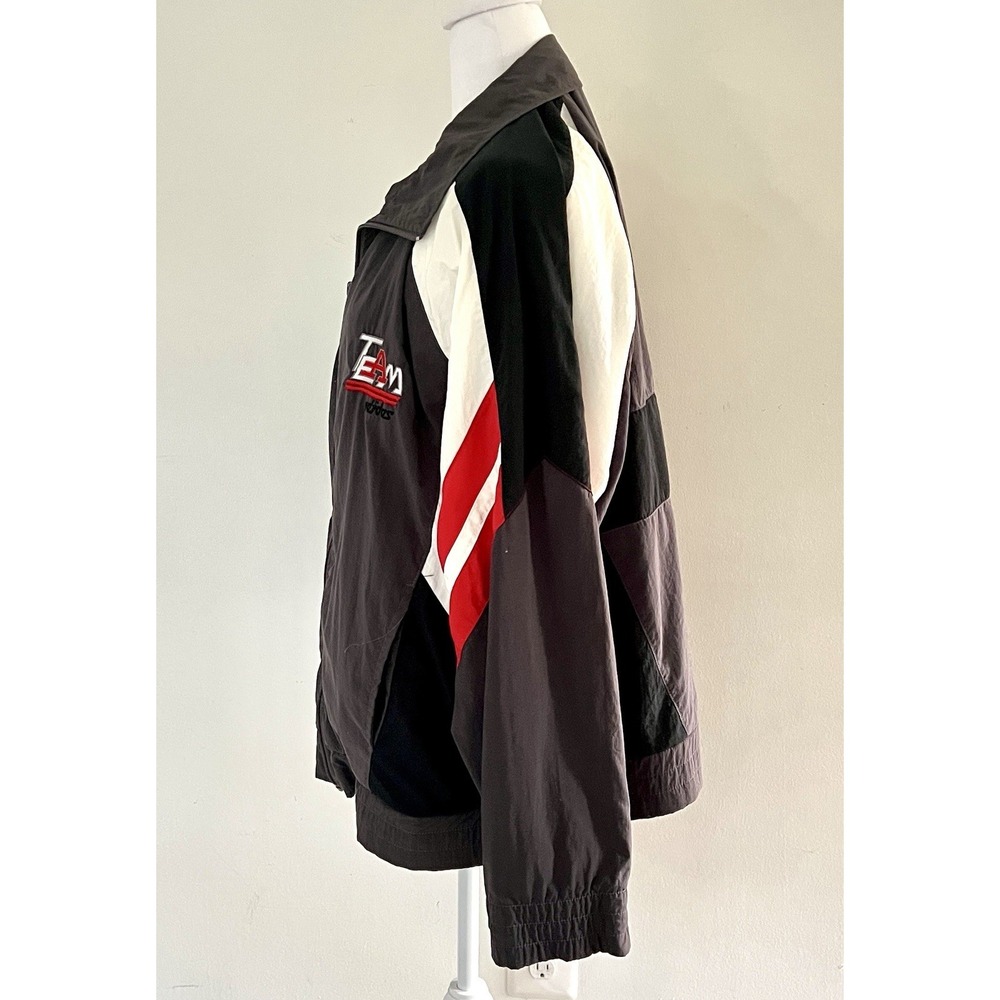 VTG Adidas Jacket Mens‎ XL White Red Grey Trefoil Track Windbreaker 80s Nylon - Picture 3 of 10